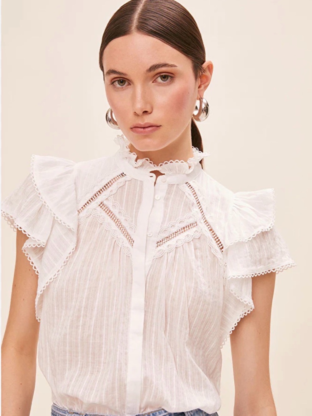 SUNCOO Embroidery blouse Lady | natural